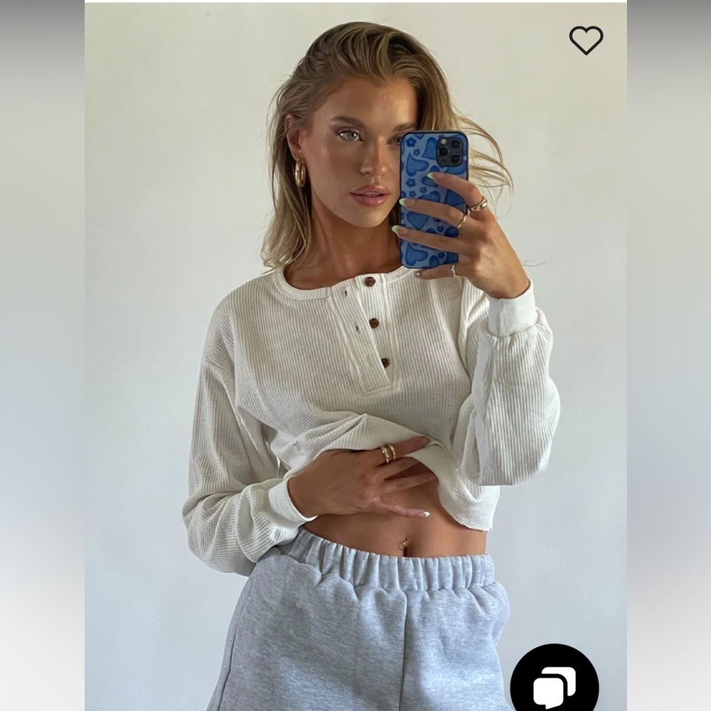 Princess Polly waffle knit crop